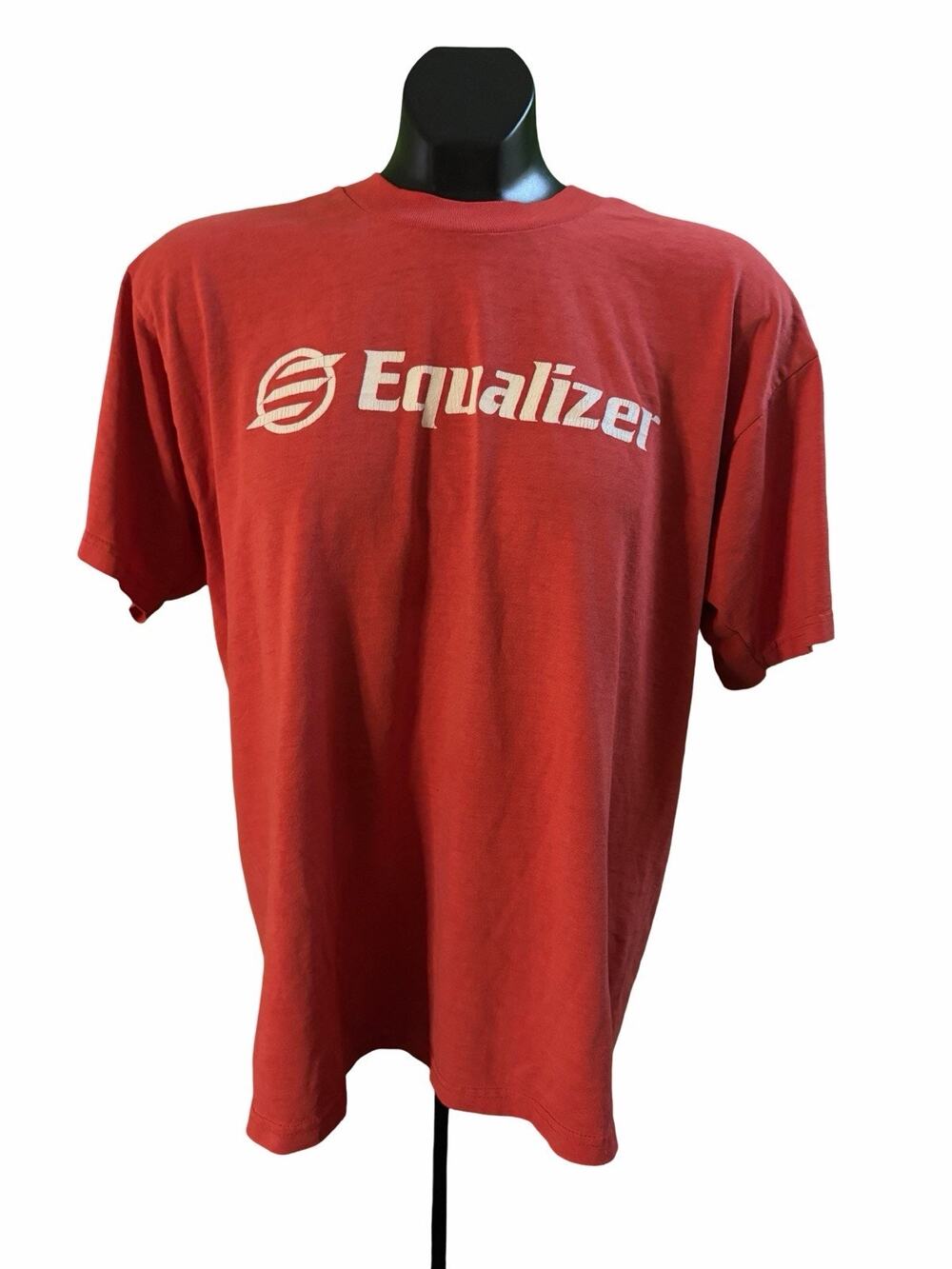Equalizer Auto Glass Tools Graphic T-Shirt Red Size Large USA/Texas Tee